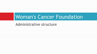 Woman's Cancer Foundation Well Woman Clinic Project design