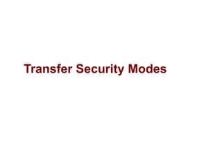 Transfer Security Modes
 