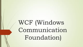 WCF (Windows
Communication
Foundation)
 