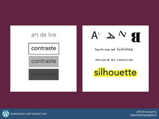 36WORDPRESS CAMP GENÈVE 2016
@frederiquegame
www.frederiquegame.fr
 