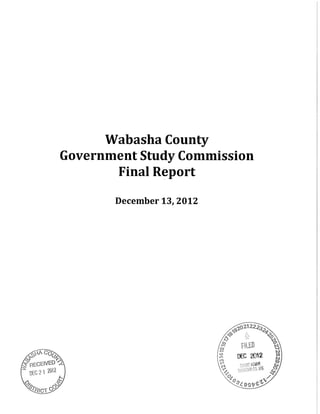 Wabasha County Government Study Commission final report