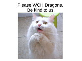 Please WCH Dragons,
Be kind to us!
 
