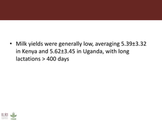 Innovative use of conventional and new technologies to unravel breed options for smallholder dairy production in Africa