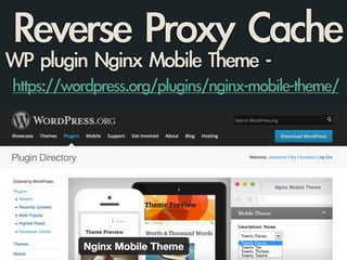 Reverse	 Proxy	 Cache
WP	 plugin	 Nginx	 Mobile	 Theme	 -	  
	 https://wordpress.org/plugins/nginx-mobile-theme/
 