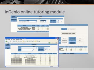 InGenio online tutoring module 
 