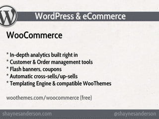 WordPress & eCommerce - WCLV 2011
