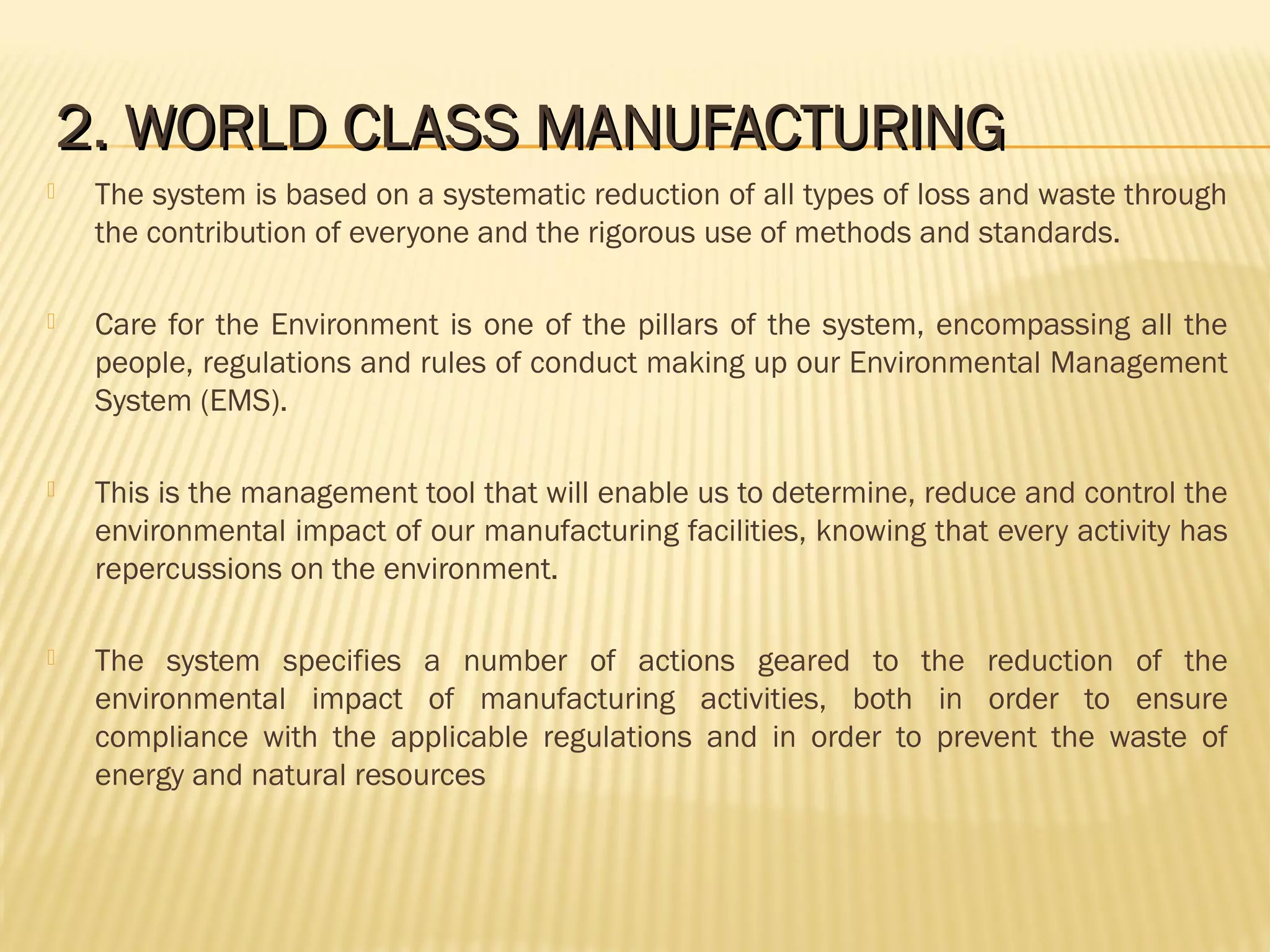 WCM (World Class Manufacturing) | PPT