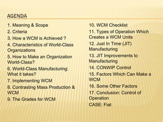 WCOM™ (World Class Operations Management)
