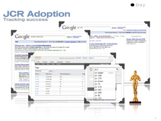 JCR Adoption
Tracking success




                   12
 