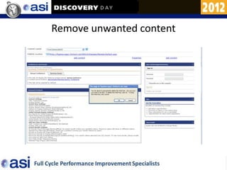 Remove unwanted content
 