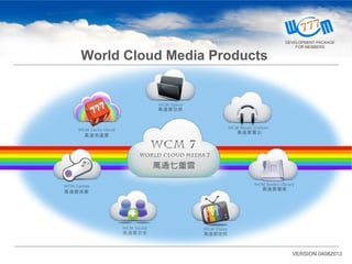 VERSION 04082013
World Cloud Media Products
DEVELOPMENT PACKAGE
FOR MEMBERS
 
