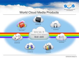 VERSION 04082013
World Cloud Media Products
DEVELOPMENT PACKAGE
FOR MEMBERS
 