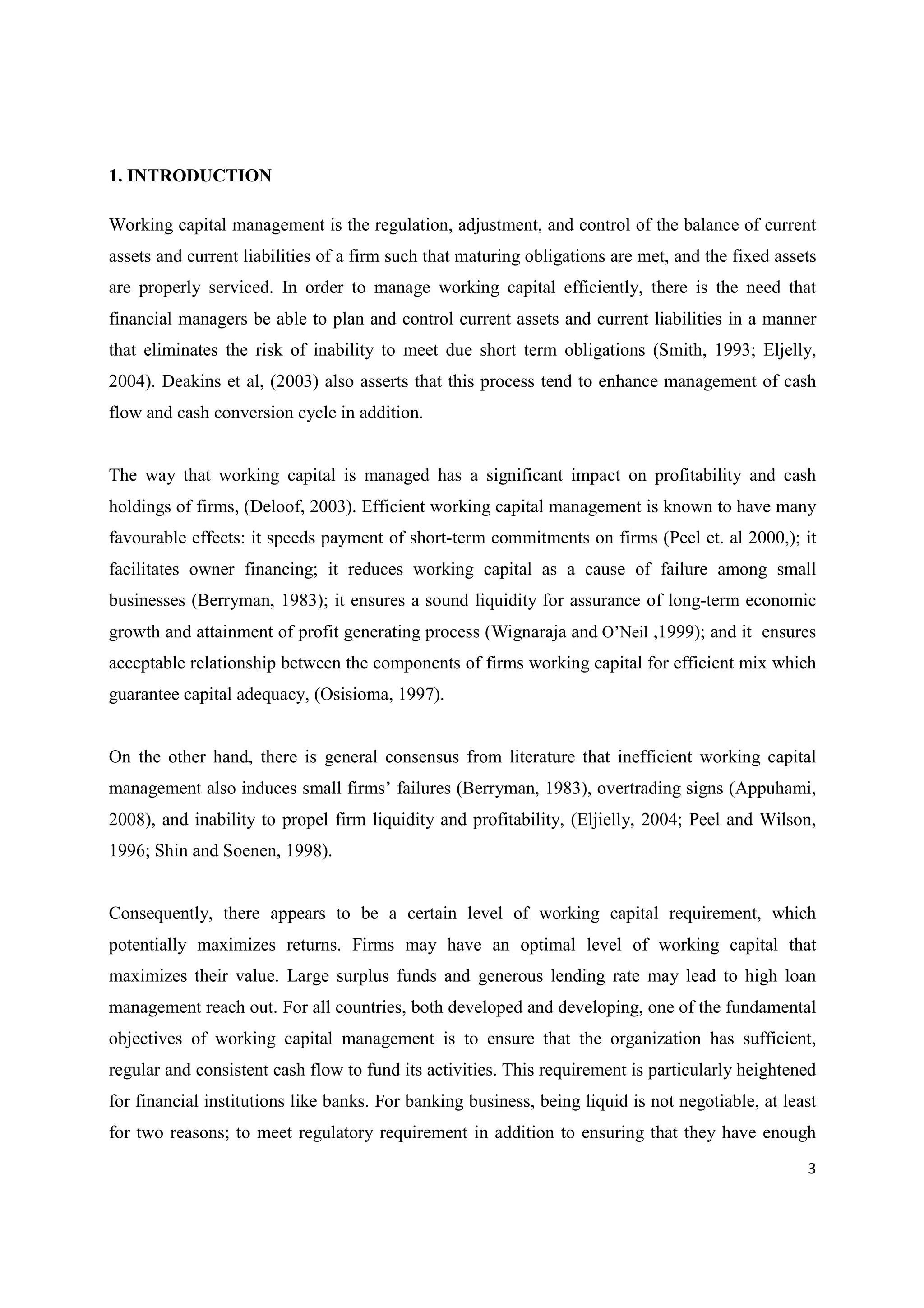 Working Capital Management and Cash Position of Banks in Ghana | PDF