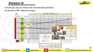 @wcmdescomplicado diegomarinho https://wcmdescomplicado.com
wcmdescomplicado
►Calendário PM + Machine Ledger;
Construção de um sistema de manutenção periódico
221
 