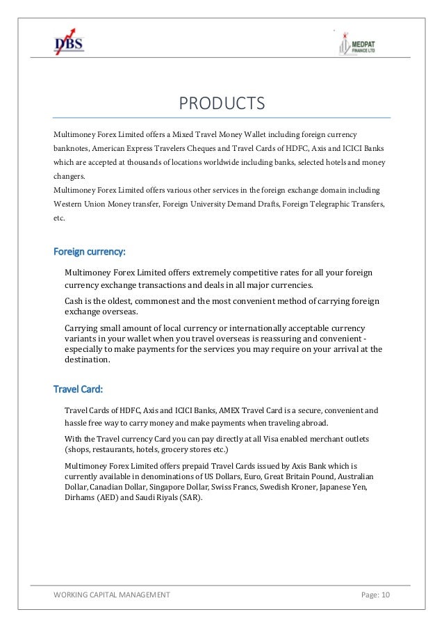 Working Capital Management In Forex - 
