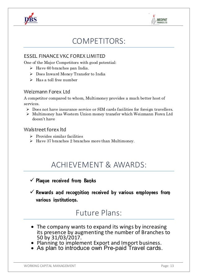 Working Capital Management In Forex - 