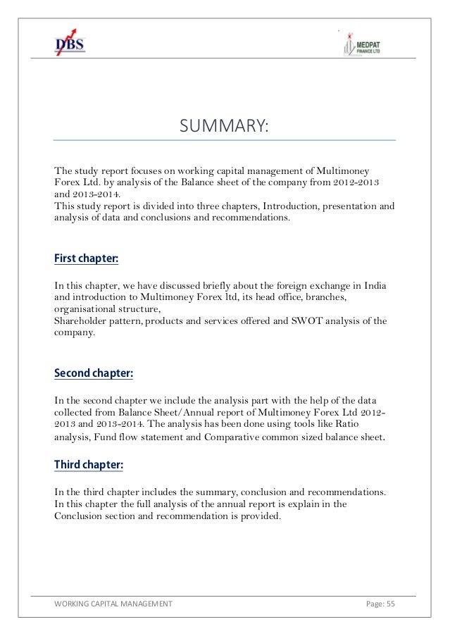working capital management in forex working capital balance sheet