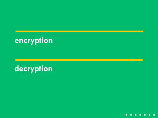 encryption
decryption
 