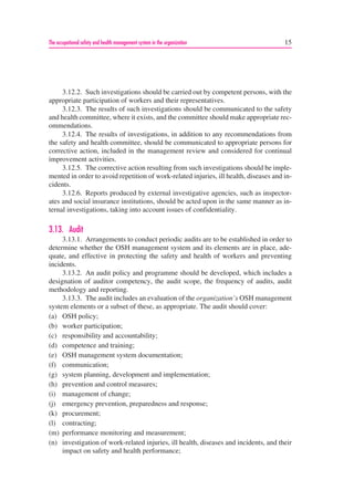Guidelines on Occupational Safety and Health Management Systems ILO-OSH ...
