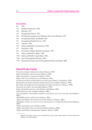 Ilo Checklist.pdf Guidelines on Occupational Safety and Health Management Systems ILO-OSH ...