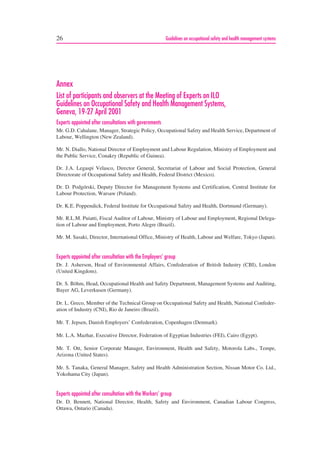 Ilo Checklist.pdf Guidelines on Occupational Safety and Health Management Systems ILO-OSH ...