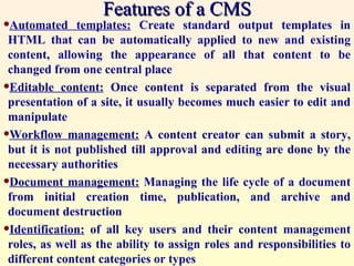 Wcms2009Open Source Web Content Management System | PPT