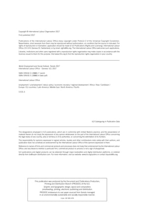 Copyright © International Labour Organization 2017
First published 2017
Publications of the International Labour Office en...