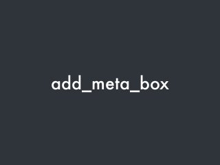 add_meta_box
 