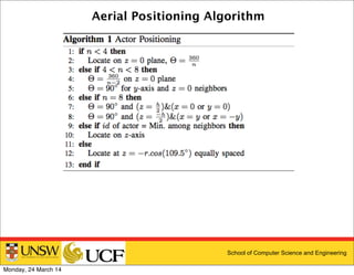 School of Computer Science and Engineering
Aerial Positioning Algorithm
Monday, 24 March 14
 