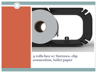 4 rolls box w/ furrows, clip connection, toilet paper
