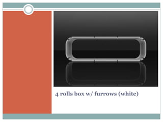 4 rolls box w/ furrows (white)