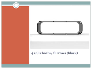 4 rolls box w/ furrows (black)