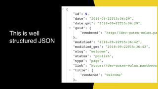 This is well
structured JSON
 