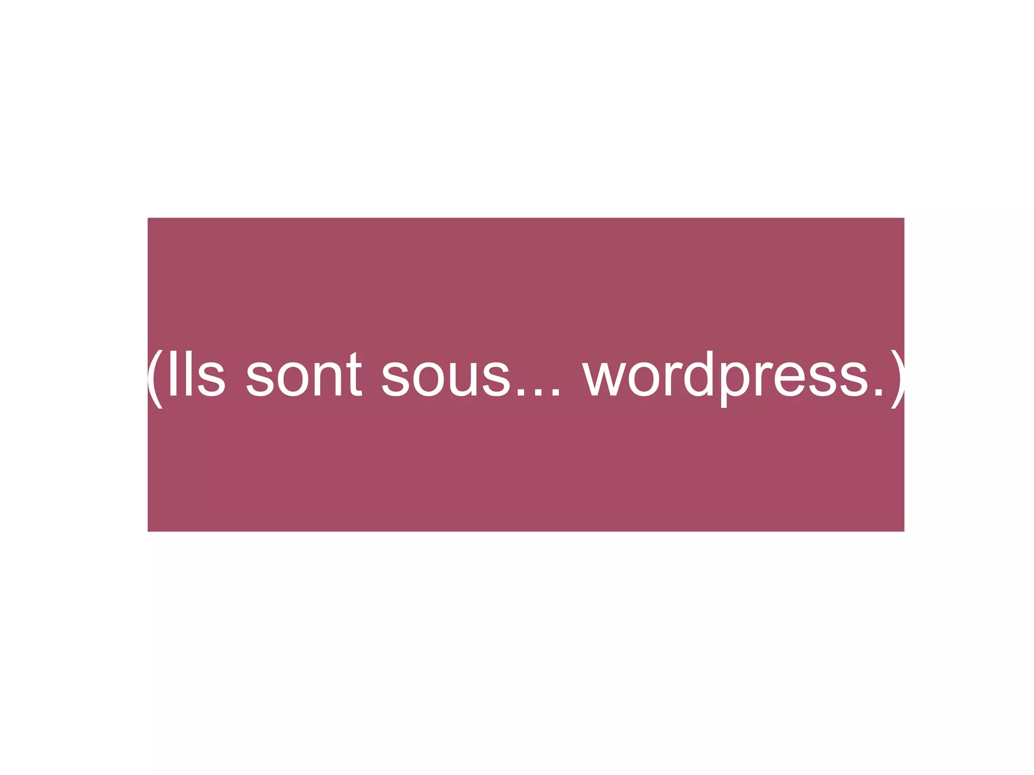 (Ils sont sous... wordpress.)

 