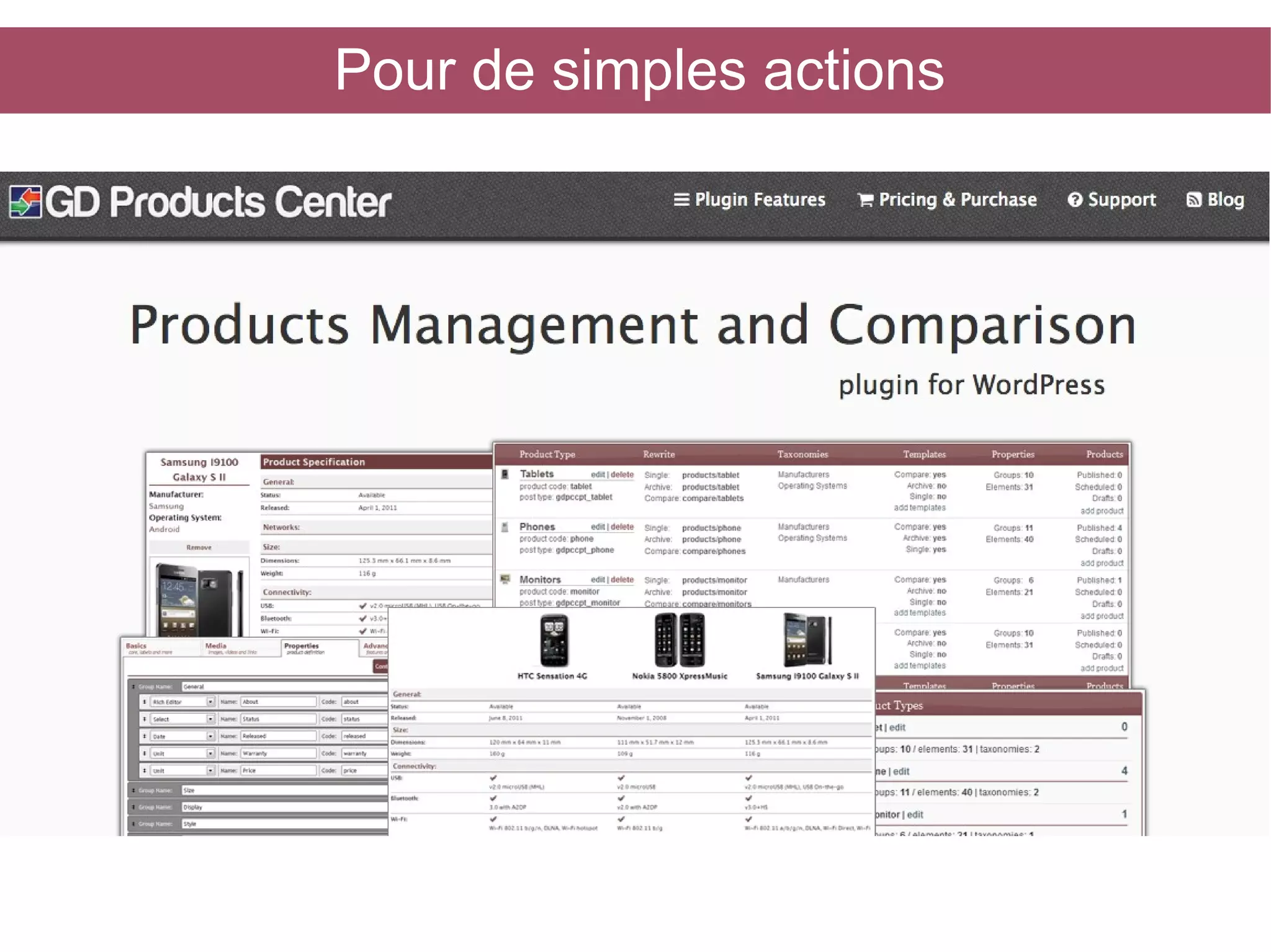 Pour de simples actions

 