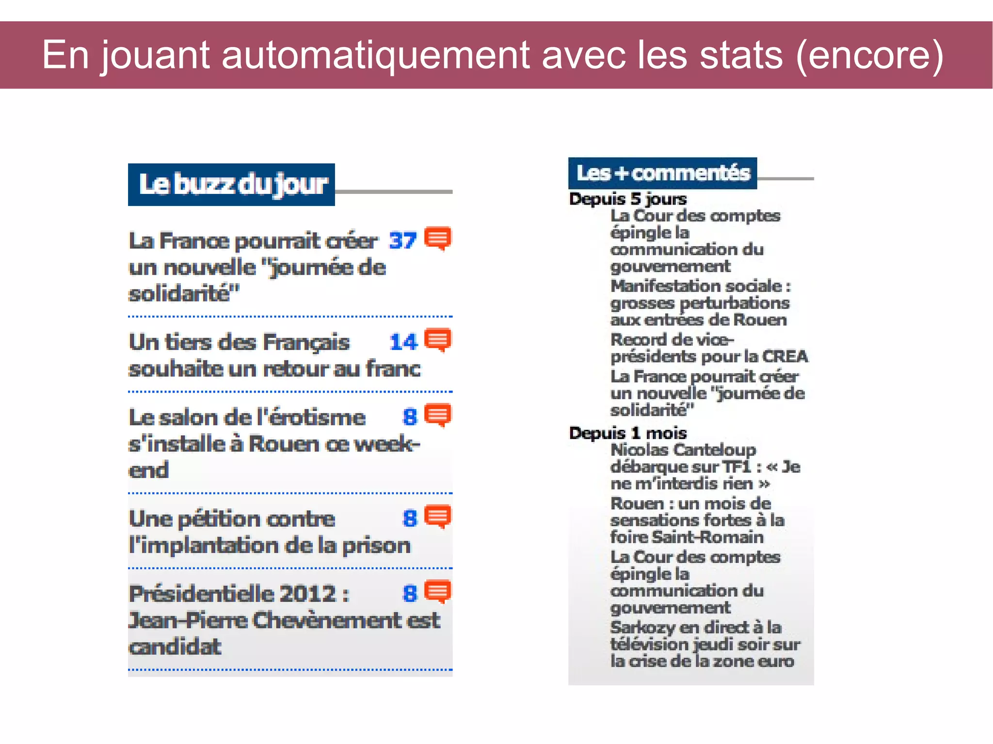 En jouant automatiquement avec les stats (encore)

 