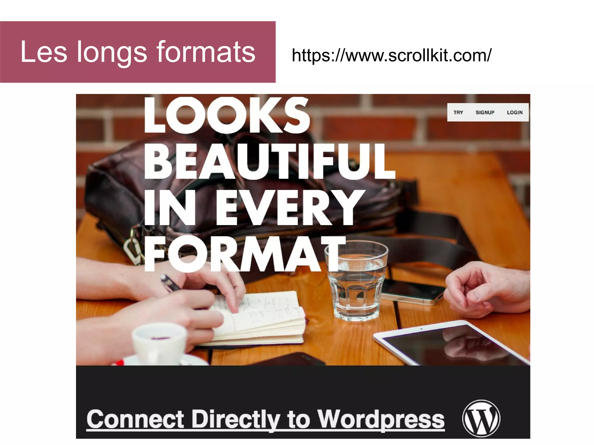 Les longs formats

https://www.scrollkit.com/

 