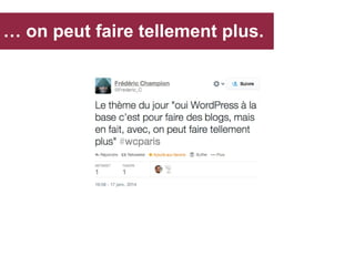 … on peut faire tellement plus.

 