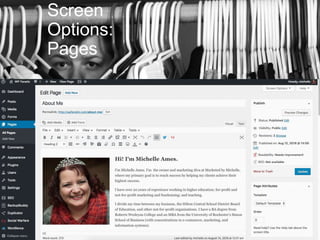 Screen
Options:
Pages
 