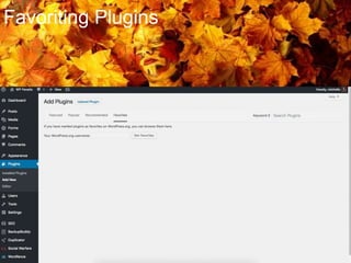 Favoriting Plugins
 