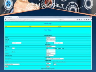 Web Based Claim Processing System | PPTX