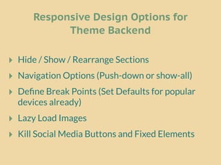 Make it Responsive! the logic, the code & tricks of trade