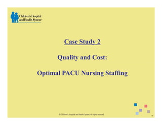 Case Study 2

      Quality and Cost:

Optimal PACU Nursing Staffing




                                17
 