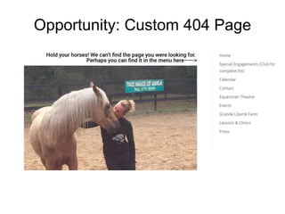 Opportunity: Custom 404 Page
 