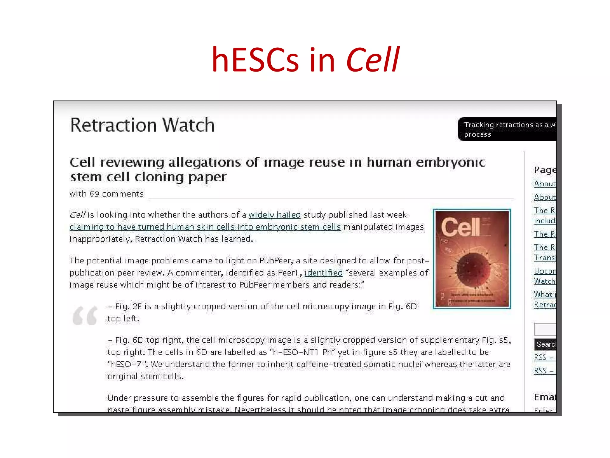 hESCs in Cell
 
