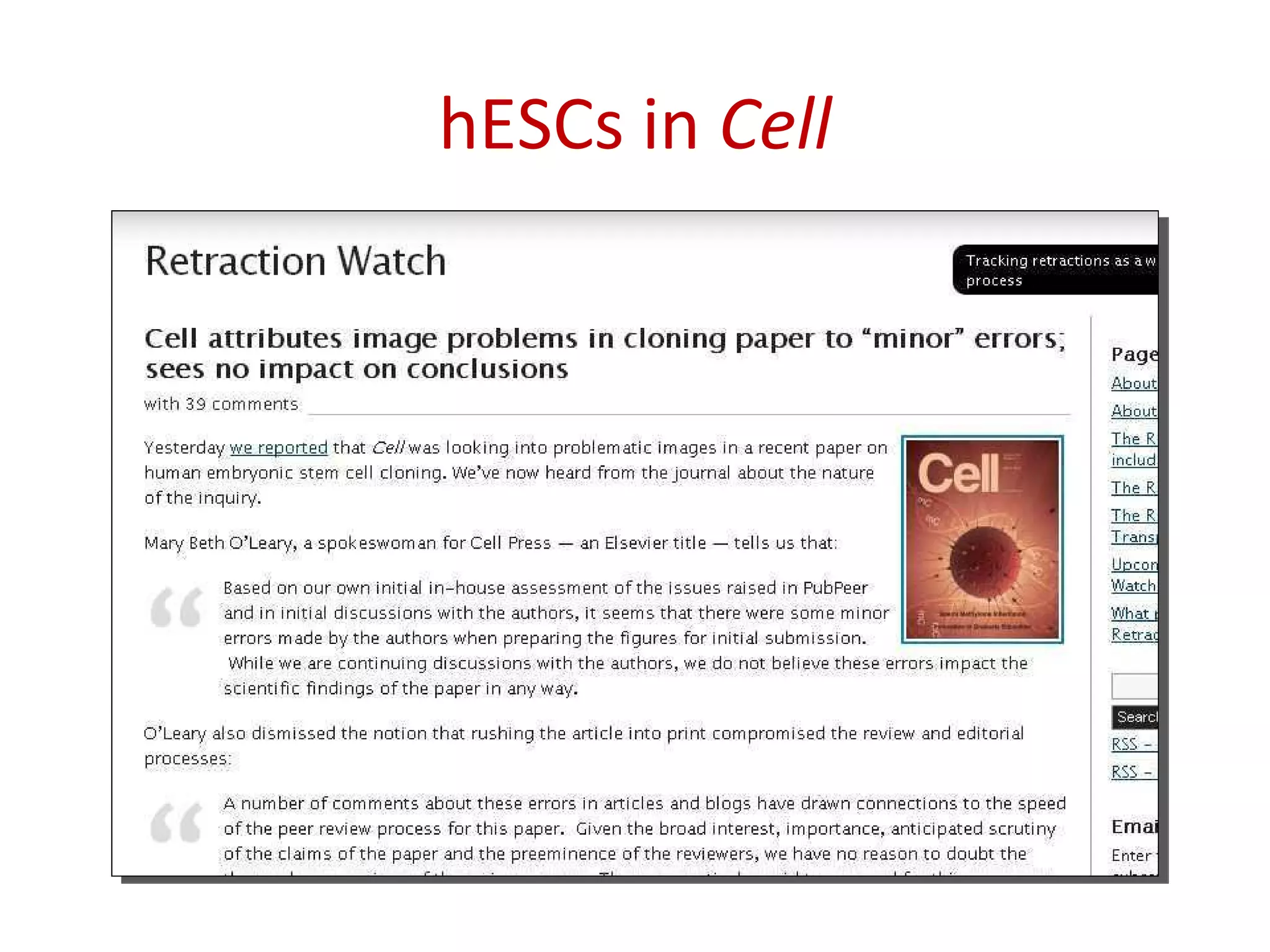 hESCs in Cell
 