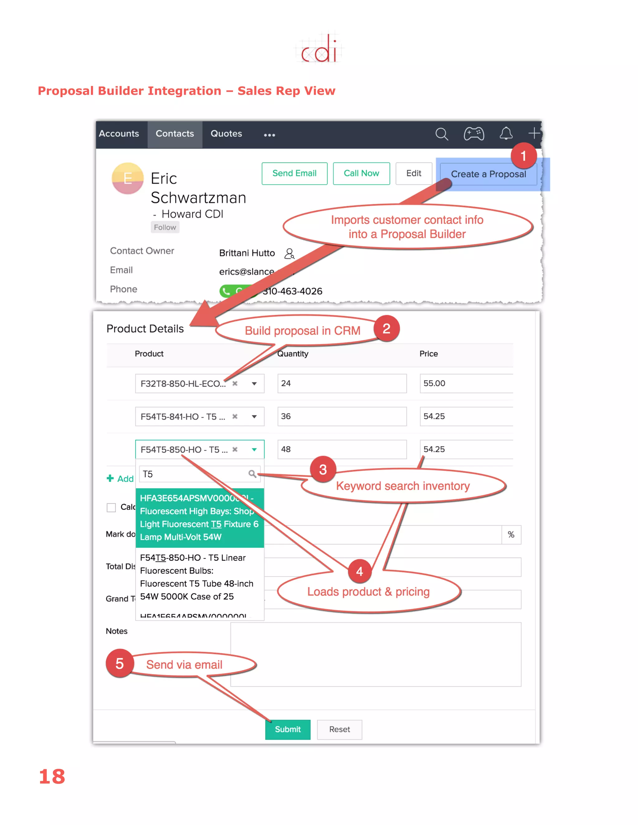 18
Proposal Builder Integration – Sales Rep View
 