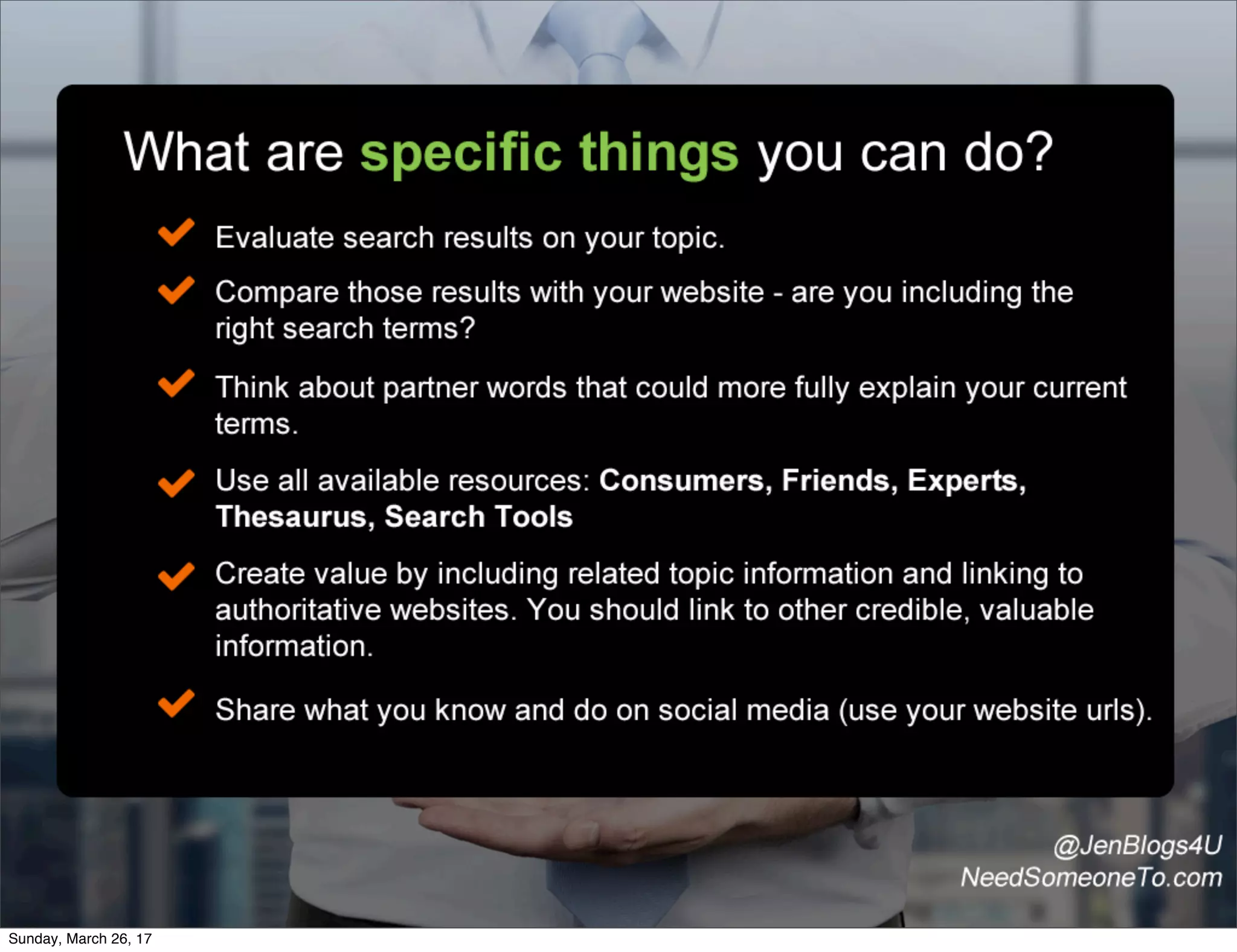 Sunday, March 26, 17
 