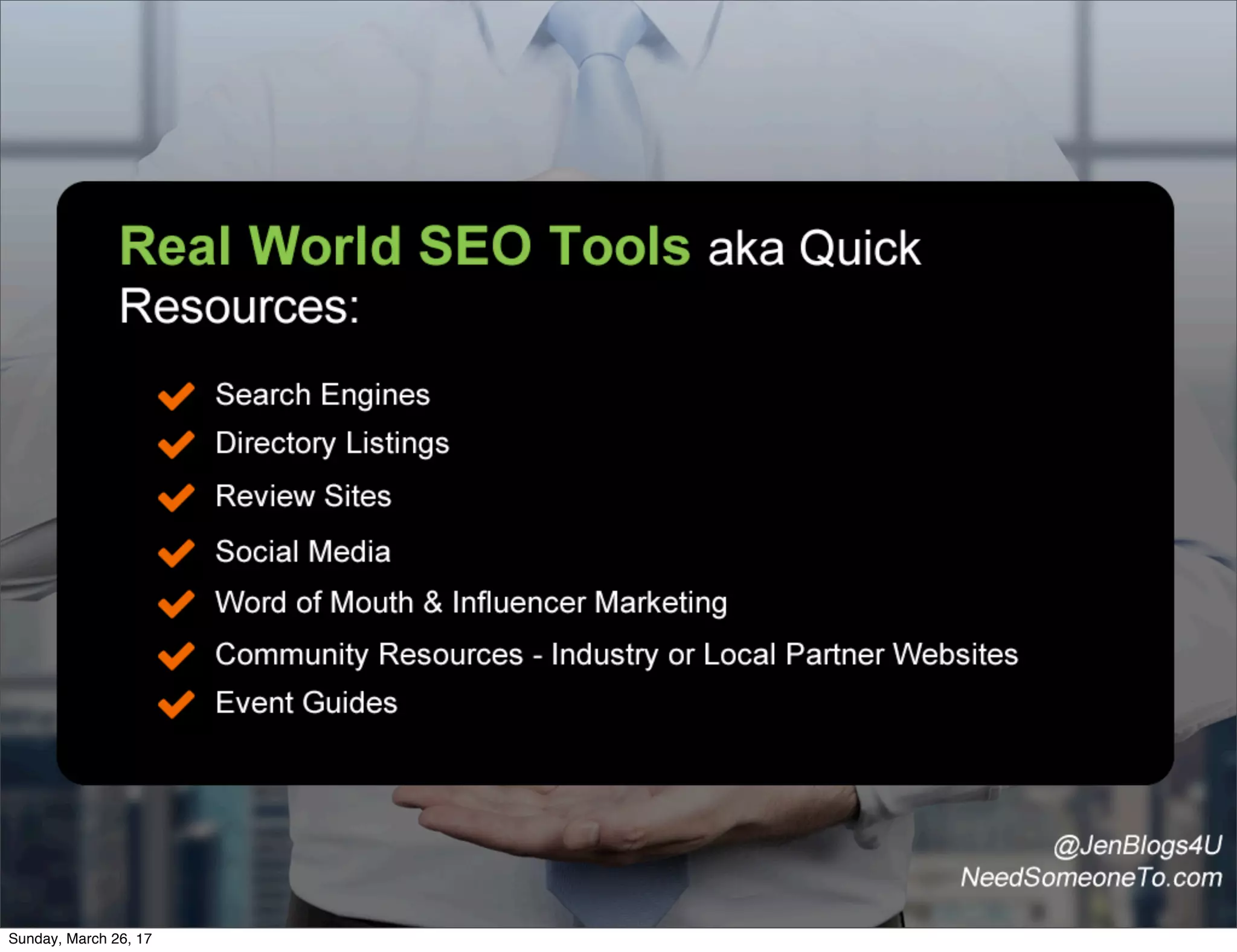 Sunday, March 26, 17
 