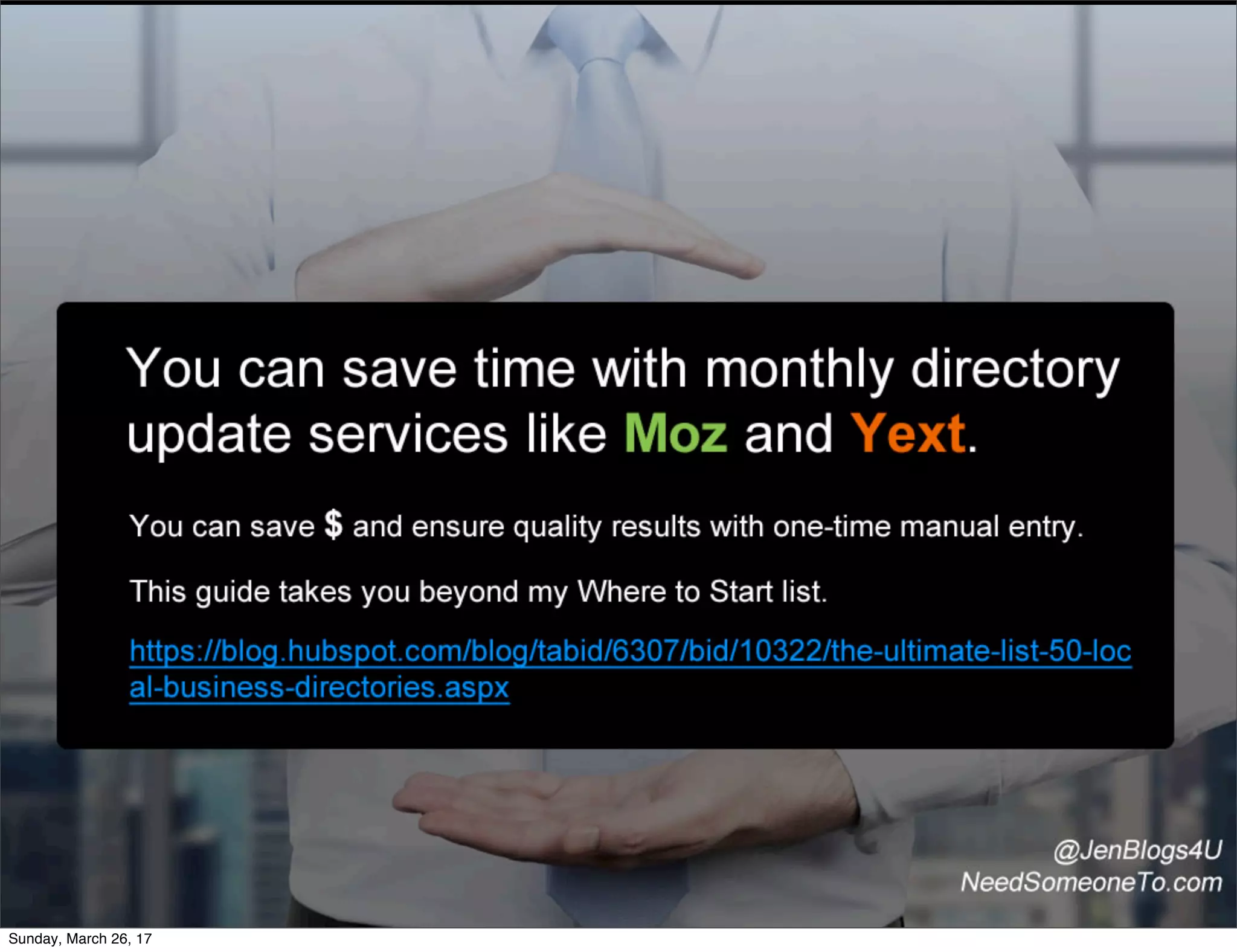 Sunday, March 26, 17
 